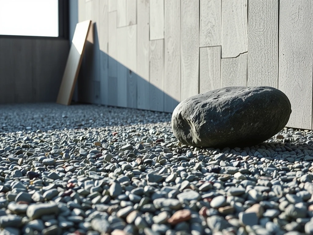Rakat grus i en zen-trädgård